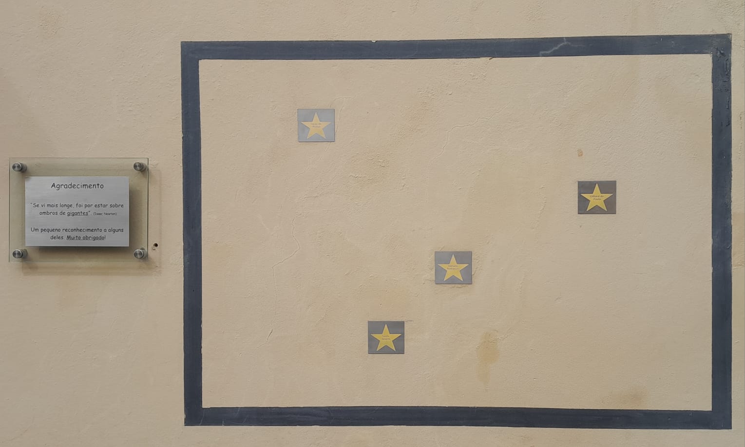 Mural de agradecimento